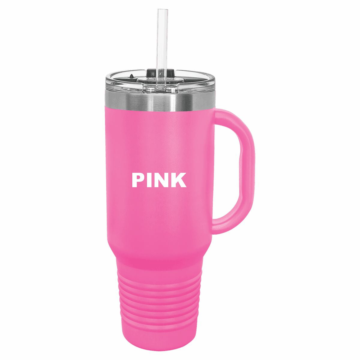 40 oz. Travel Mug with Handle, Straw Included!