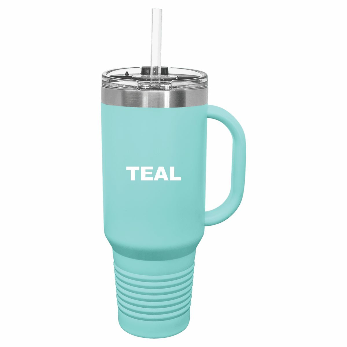 40 oz. Travel Mug with Handle, Straw Included!